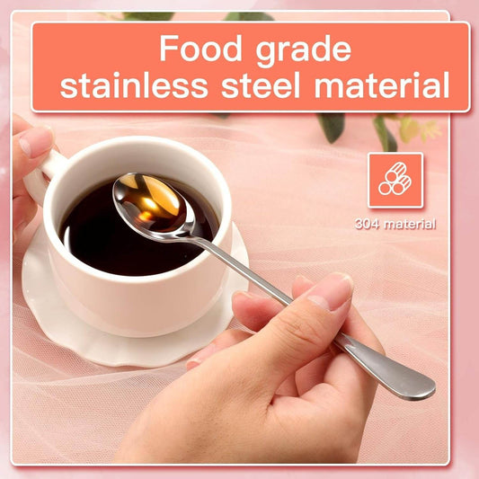 Stainless Steel Long Handle Ice Cream Spoon Set (6 pcs) - DMC Wholesale