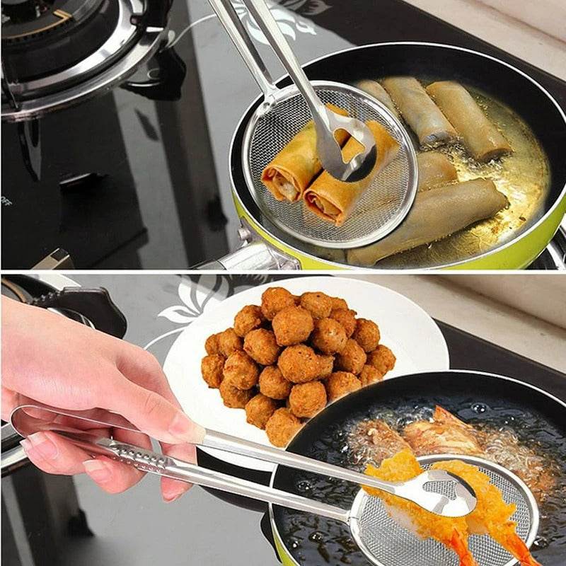 Steel Buffer Strainer Tongs - DMC Wholesale