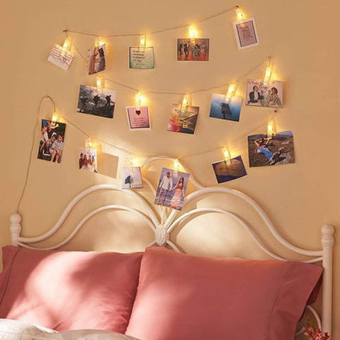 Solar Photo Peg String Light (30L)(6M)(Yellow) - Alt View