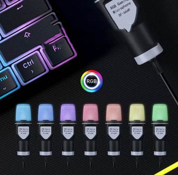 Full RGB Capacitor Desktop Microphone - DMC Wholesale
