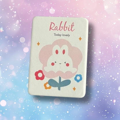 Bunny Pocket Mirror (White Bloom Bunny)(Each)