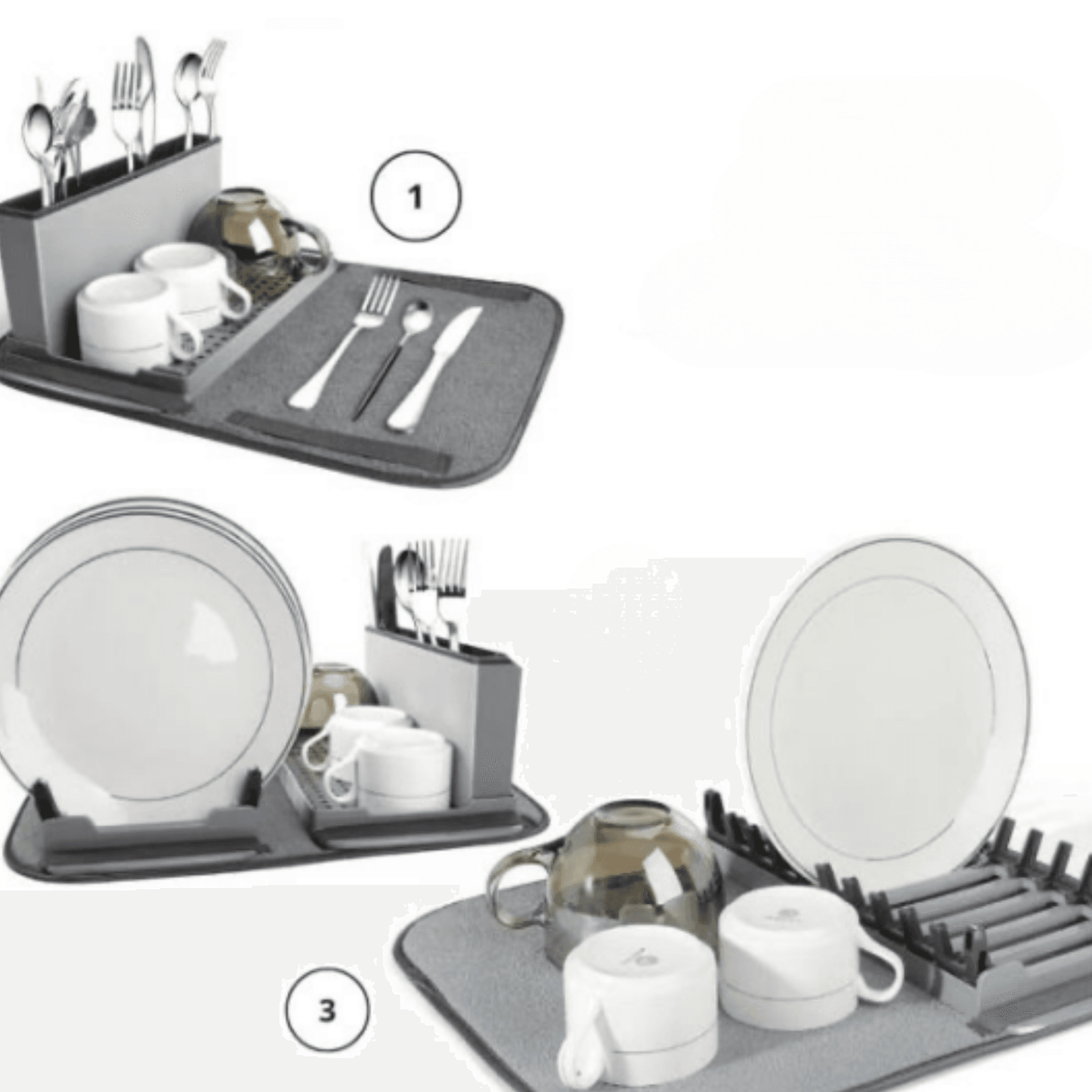 Collapsible Dish Drying Rack with Mat - DMC Wholesale