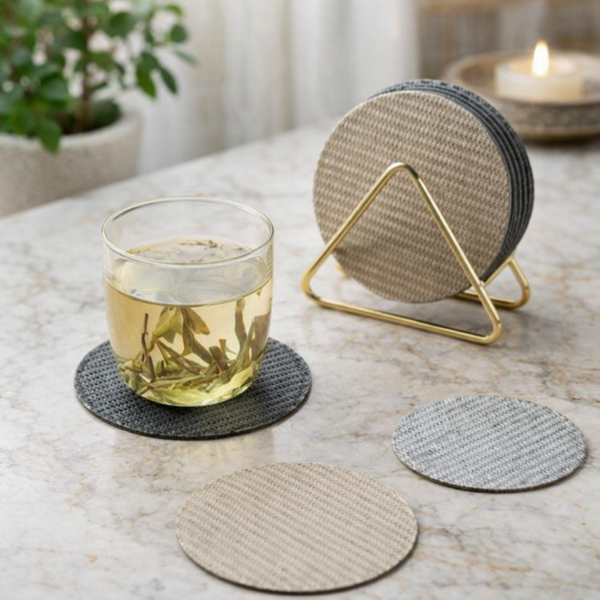Round Woven Coaster Set (16cm)(6 pcs)
