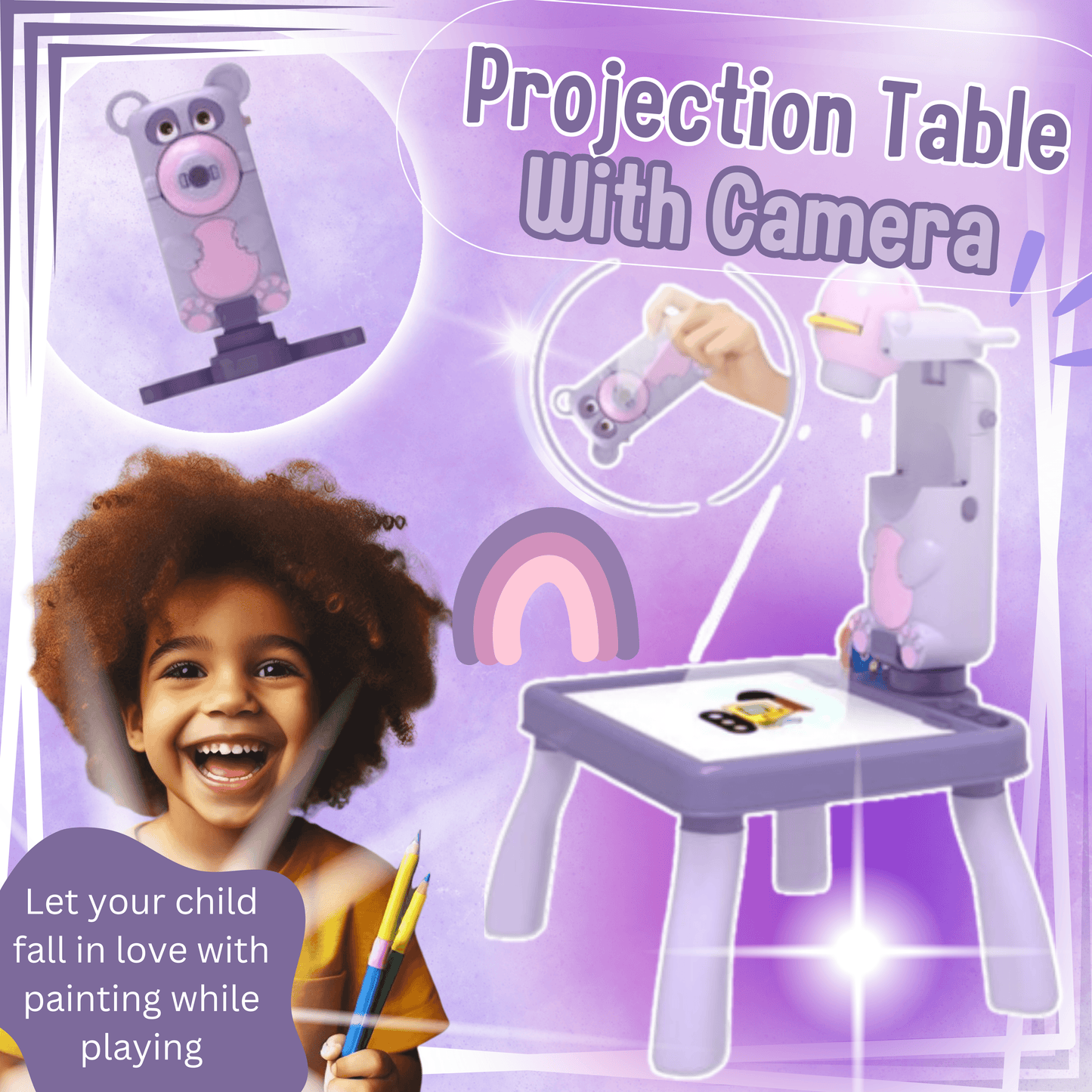 3in1 Projection Painting Table With Camera - DMC Wholesale