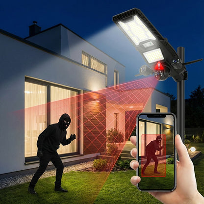 AI Solar Camera with Dual Lens and Light - 4K WiFi Security System