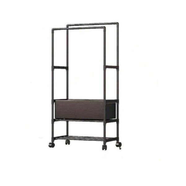 Household Coat Rack on Wheels (Black)