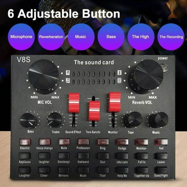 V8 Sound Card And Microphone Set - DMC Wholesale
