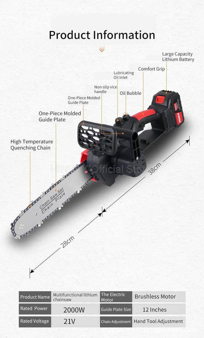 Mini Electric Chain Saw (12 Inch) - DMC Wholesale