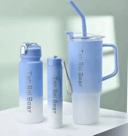 3in1 Plastic Water Bottle Set - DMC Wholesale