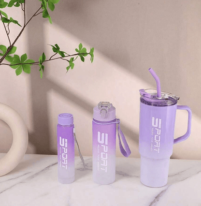 3in1 Plastic Water Bottle Set - DMC Wholesale