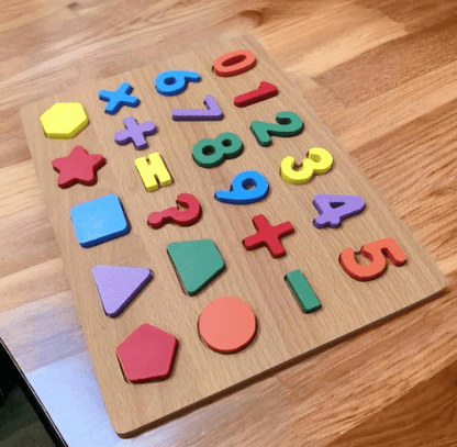 Wooden Number And Shape Puzzle - DMC Wholesale