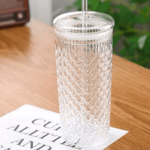 Clear Wavy Glass Tumbler (600ml)(Each) - Alt View