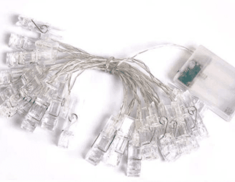 Pegs Battery Operated String Lights (20L) (3M)(Yellow) - Alt View