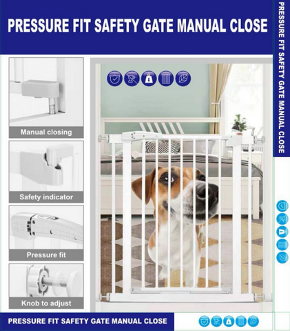 Pet And Baby Safety Gate (72x5x83.5 cm) - Alt View
