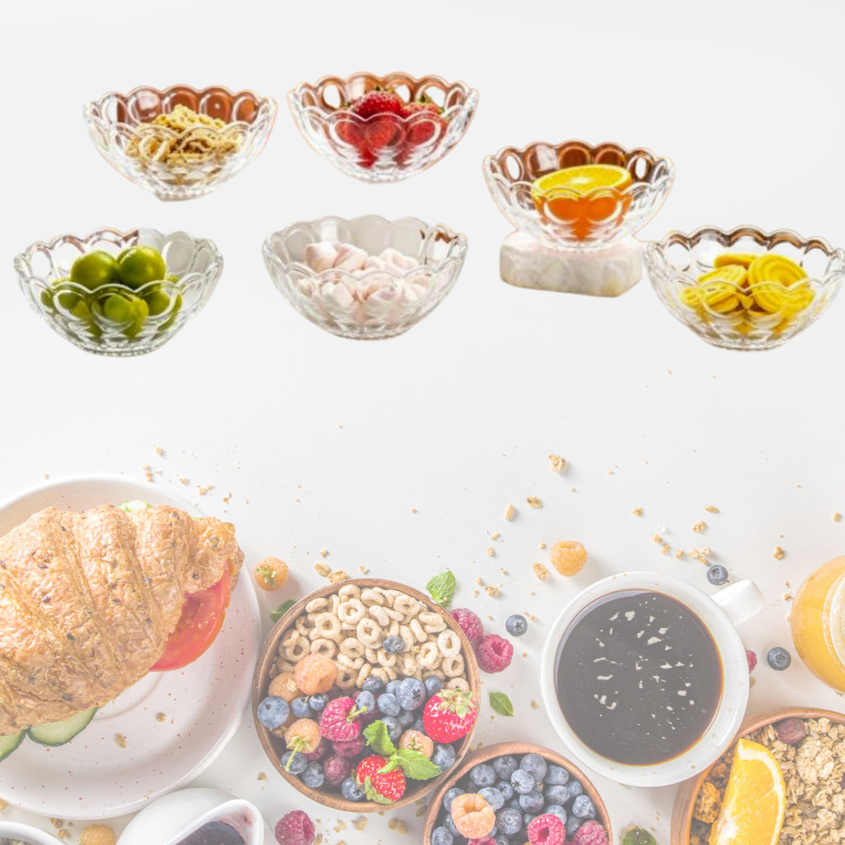  Glass Bowl Set (400ml)(6 pcs)