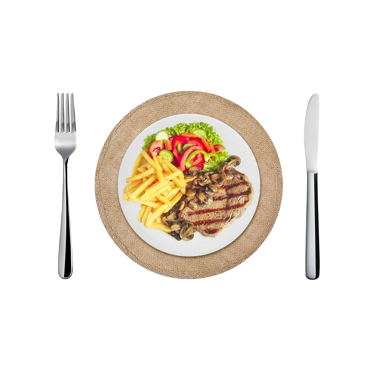 Round Textured Placemat Set (30cm)(6 pcs)