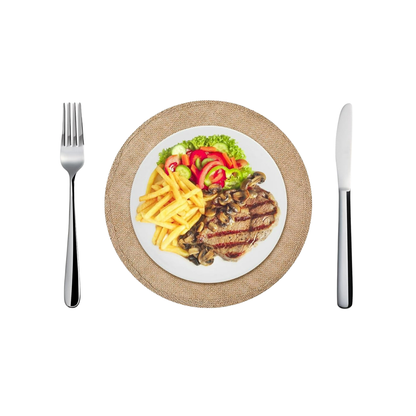 Round Textured Placemat Set (30cm)(6 pcs)