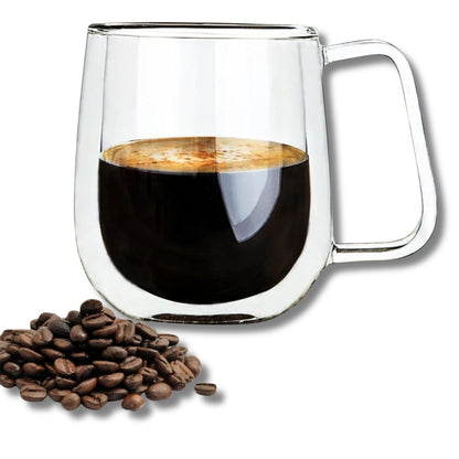Elegant Clear Double Wall Glass Cup (250ml)(Each)