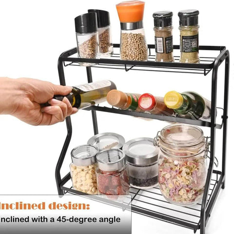 Kitchen Incline Storage Rack (3 Tier) - Alt View