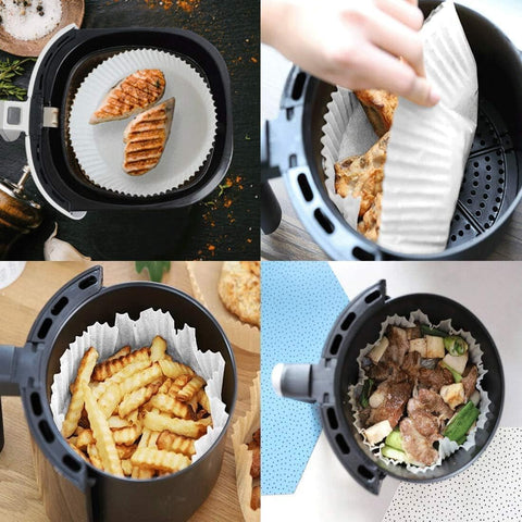 Round Air Fryer Parchment Paper Liners (100 pcs) - Alt View