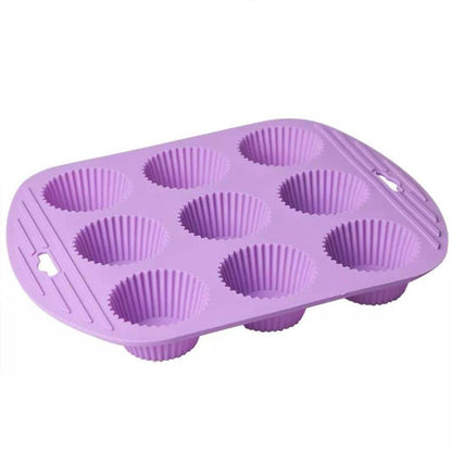 Silicone Cupcake Mold (9 cups) - DMC Wholesale