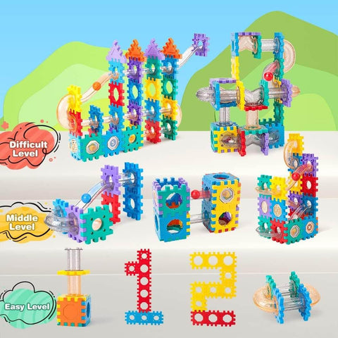Marble Run Race Track Building Blocks (128pcs) - Alt View
