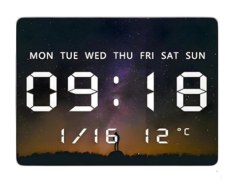 LED Acrylic Planet Digital Wall Clock - Alt View