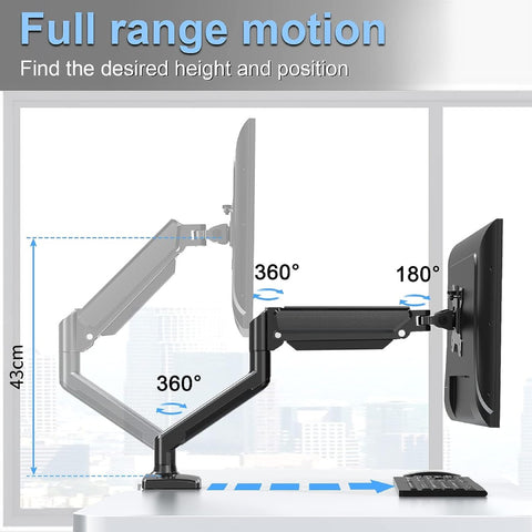 Single Monitor Desk Mount (17 - 32 inch) - Alt View