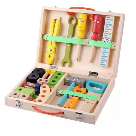 Kids Wooden Toolbox Kit - Alt View