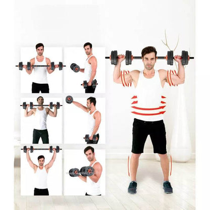 Home Gym Adjustable Dumbbell/Barbell Set (30kg) - DMC Wholesale