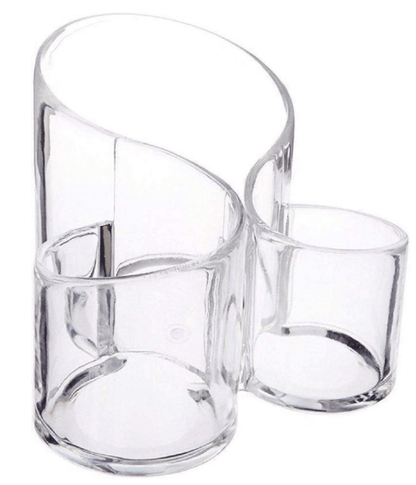 Acrylic Three Compartment Make-Up Organiser - DMC Wholesale