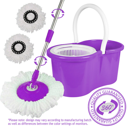 Rotating 360 Magic Spin Mop And Plastic Bucket Set