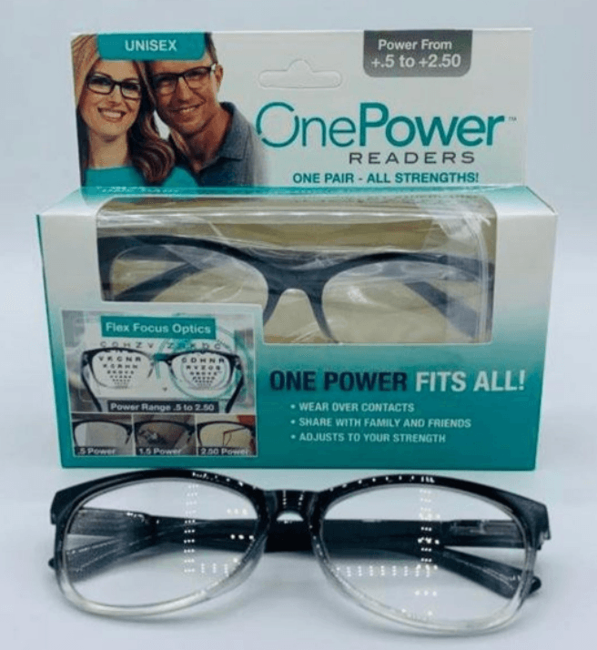 Adjustable Strength One Power Reading Glasses - DMC Wholesale