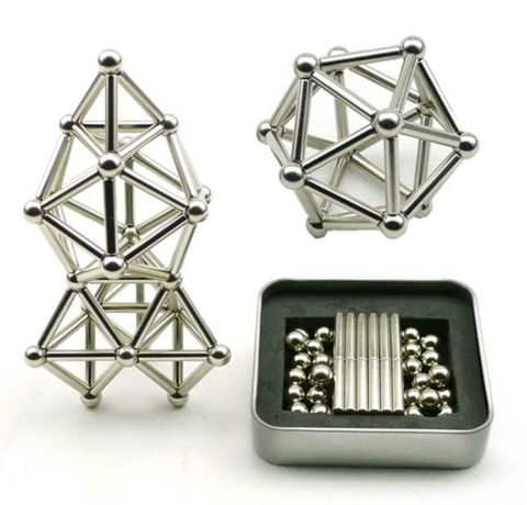 Magnetic Assembled Iron Rod And Ball Set (40 pcs) - Alt View