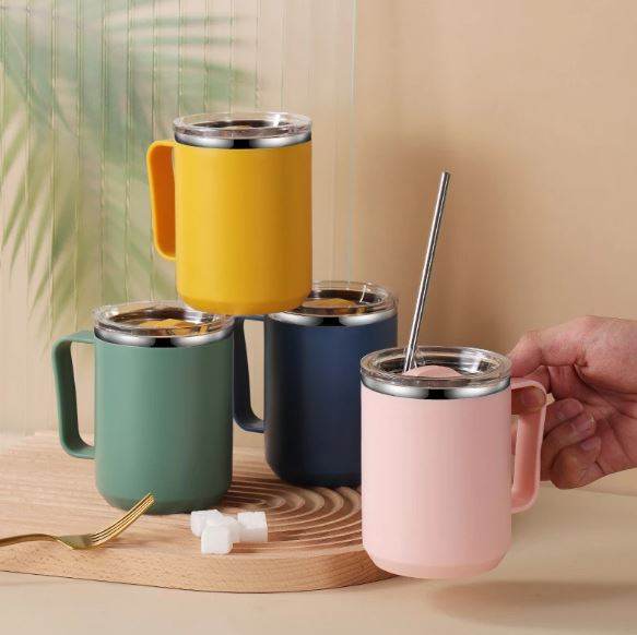 Stainless Steel Travel Coffee Mug (450ml) - DMC Wholesale