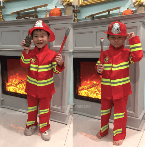 Firemen Costume For Children - Alt View