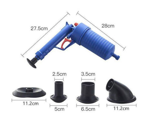 Compressed Air Drain Blaster Pump Plunger And Suckers - Alt View