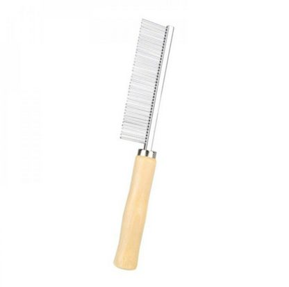 Wooden Handle Dog Grooming Comb
