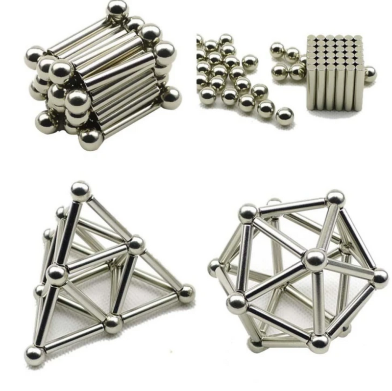 Magnetic Assembled Iron Rod And Ball Set (40 pcs)
