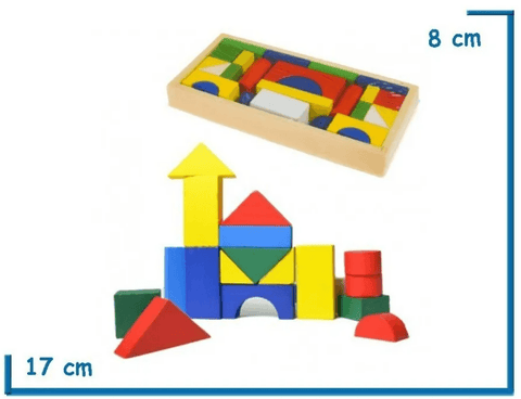 Geometric Wooden Blocks (26 pcs) - Alt View