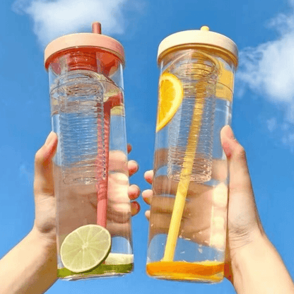 Transparent Straw Cup (700ml) - DMC Wholesale