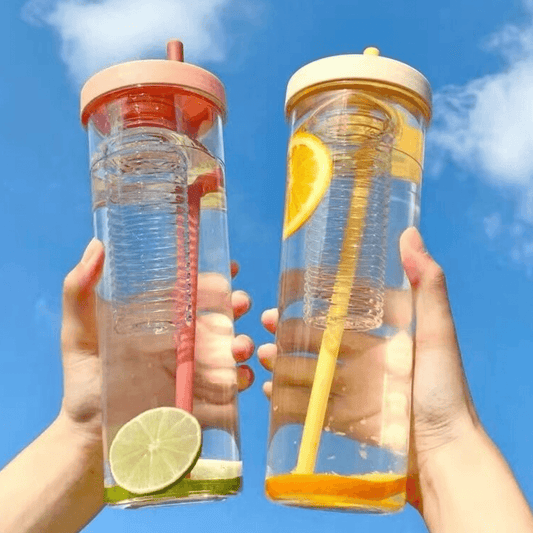 Transparent Straw Cup (700ml) - DMC Wholesale