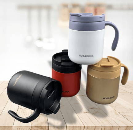 Double Steel Thermos Coffee Mug (500ml) - DMC Wholesale