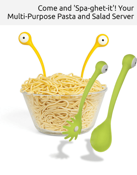 Monster Pasta And Salad Server Set (Green)