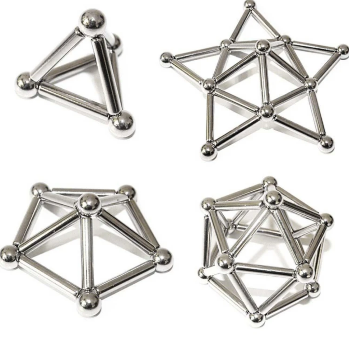 Magnetic Assembled Iron Rod And Ball Set (40 pcs)