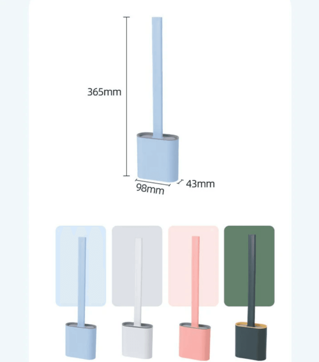 Silicone Flex Toilet Brush With Holder - DMC Wholesale