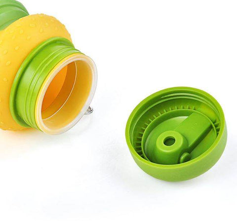 Collapsible Silicone Hamburger Water Bottle - Alt View