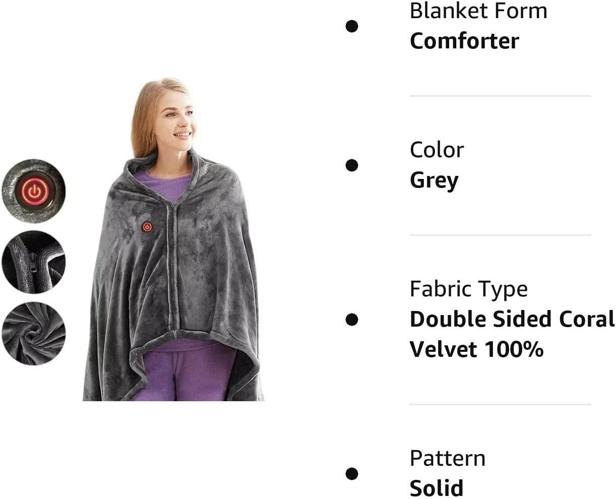 Heated Ultra Plush Huggle Blanket - DMC Wholesale