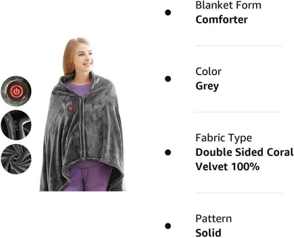 Heated Ultra Plush Huggle Blanket - DMC Wholesale