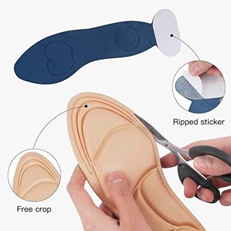 4D Soft Sponge Heel Insoles (2 pcs) - DMC Wholesale